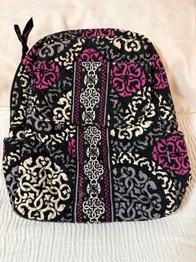 Vera Bradley Quilted Backpack - Canterbury Magenta